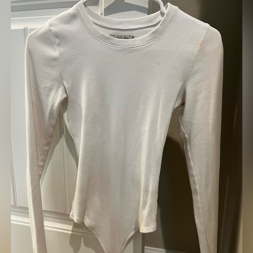 Abercrombie Ribbed Long Sleeve Bodysuit